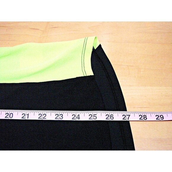Mens Nike Running Dri FIT Shirt Black with Neon Yellow Reflectors Poly Mesh Sz M - Picture 8 of 11